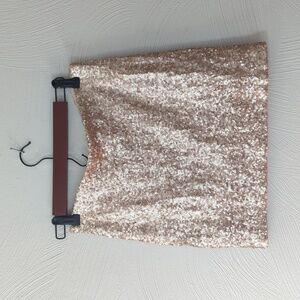 Backstage Gold Sequin Mini Skirt